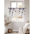 thumbnail image 3 of Purple Flowers Sheer Curtains 45 Inch Length 2 Panels Set Window Treatments, Spring Floral Elegant Pastoral Watercolor Rod Pocket Semi Curtains for Living Room/Bedroom/Kitchen Décor, 104"W x 45"L, 3 of 7