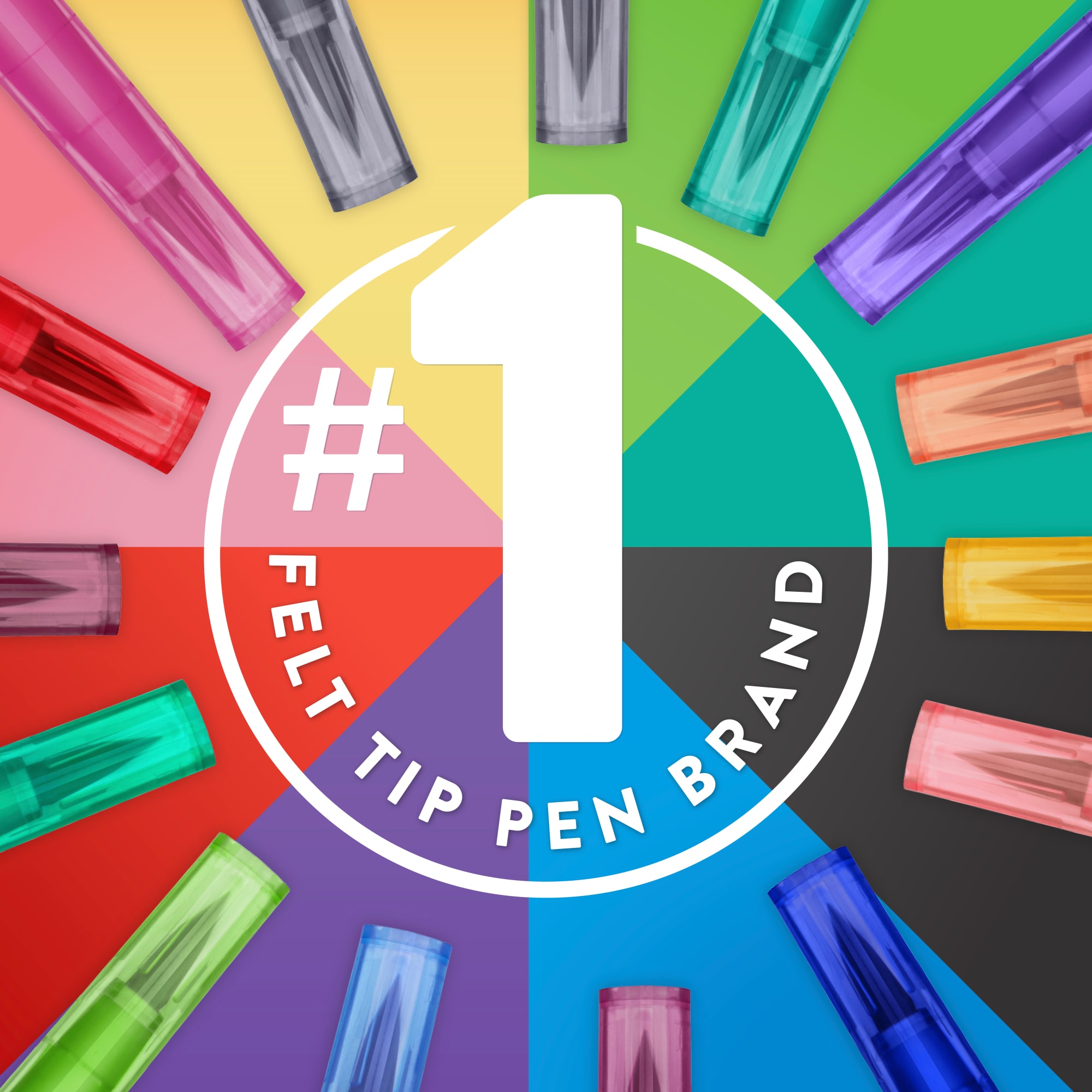 Plumas de fieltro Paper Mate Flair DUAL, la elección #1 de maestros, puntas de pincel y mediana, colores variados, 8 piezas 3