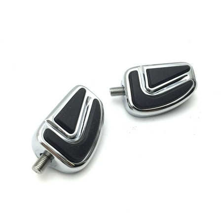 Heritage Chrome 2 Handle - HTT Motorcycle 2 PCs Chrome AirFlow Groove Shifter Peg Foot Peg For Harley Davidson Tri Glide Ultra VRSCA V Rod VRSCA FXWG Dyna V-Rod Super Glide FXD Sportster 1200 Heritage Softail FLST
