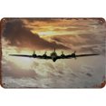 thumbnail image 1 of Placa de Metal Vintage de hierro, pintura Rectangular de avión, Arte de la pared Decoración, 30x20cm, 1 of 9