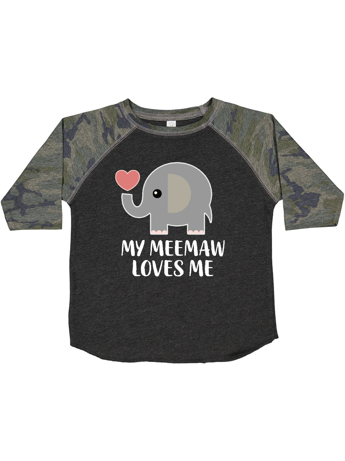Im Going to Love Elephants When I Grow Up Toddler/Kids Raglan T-Shirt Just Like My Memaw 