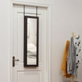 thumbnail image 3 of Costway Armoire à Bijoux Murale et de Porte avec Miroir, Armoire de Rangement, Organisateur, Brun, 3 of 10