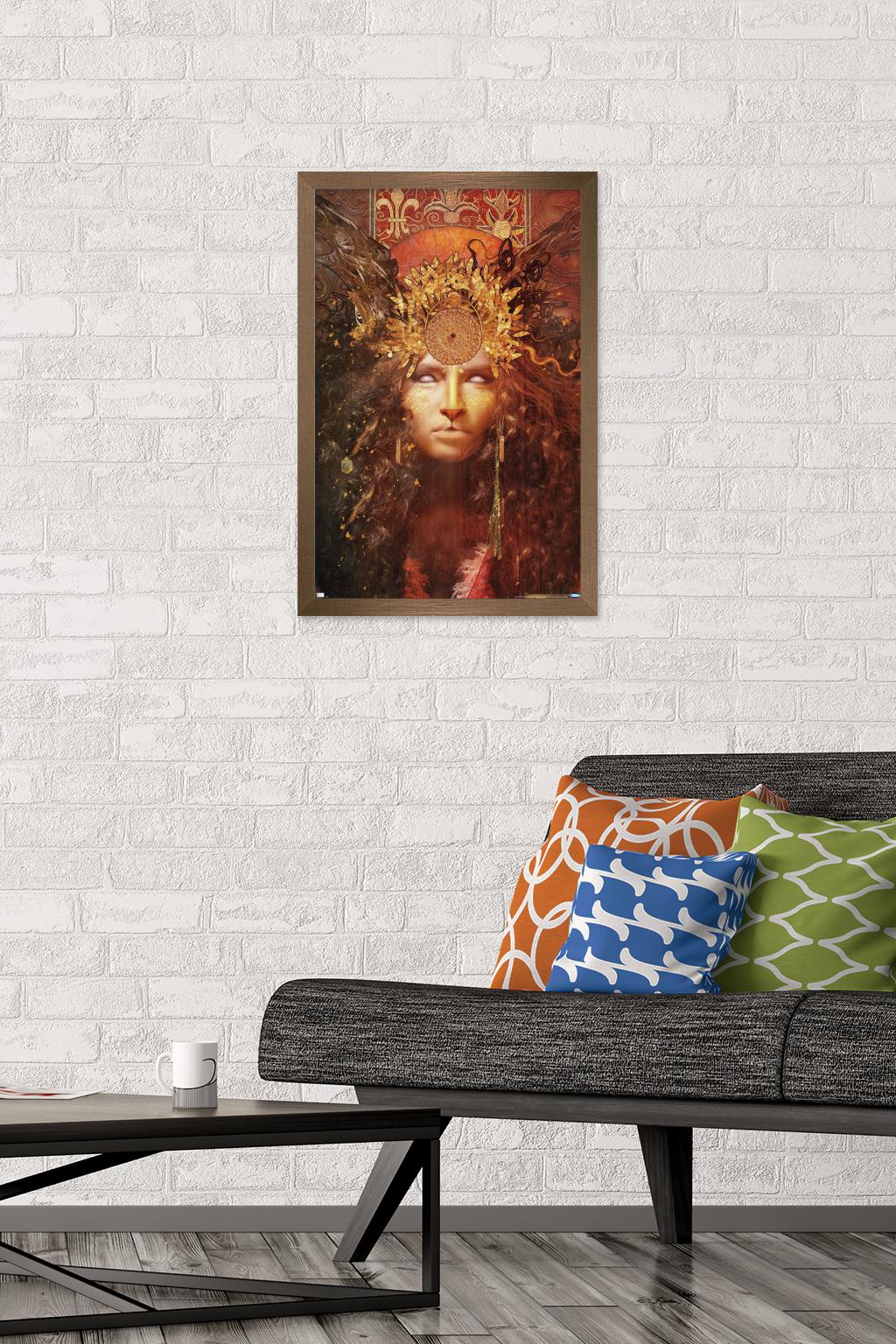 Jena DellaGrottaglia: Cosmic Zodiac - Leo Wall Poster, 14.725" x 22.375" Framed