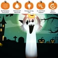 thumbnail image 3 of Gymax 6FT Halloween Inflatable Blow Up Ghost w/ Pumpkin LED Lights Yard Decoration, 3 of 9