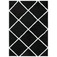 thumbnail image 2 of SAFAVIEH Tahoe Elwyn Trellis Shag Runner, 2' x 9', Black/White, 2 of 10