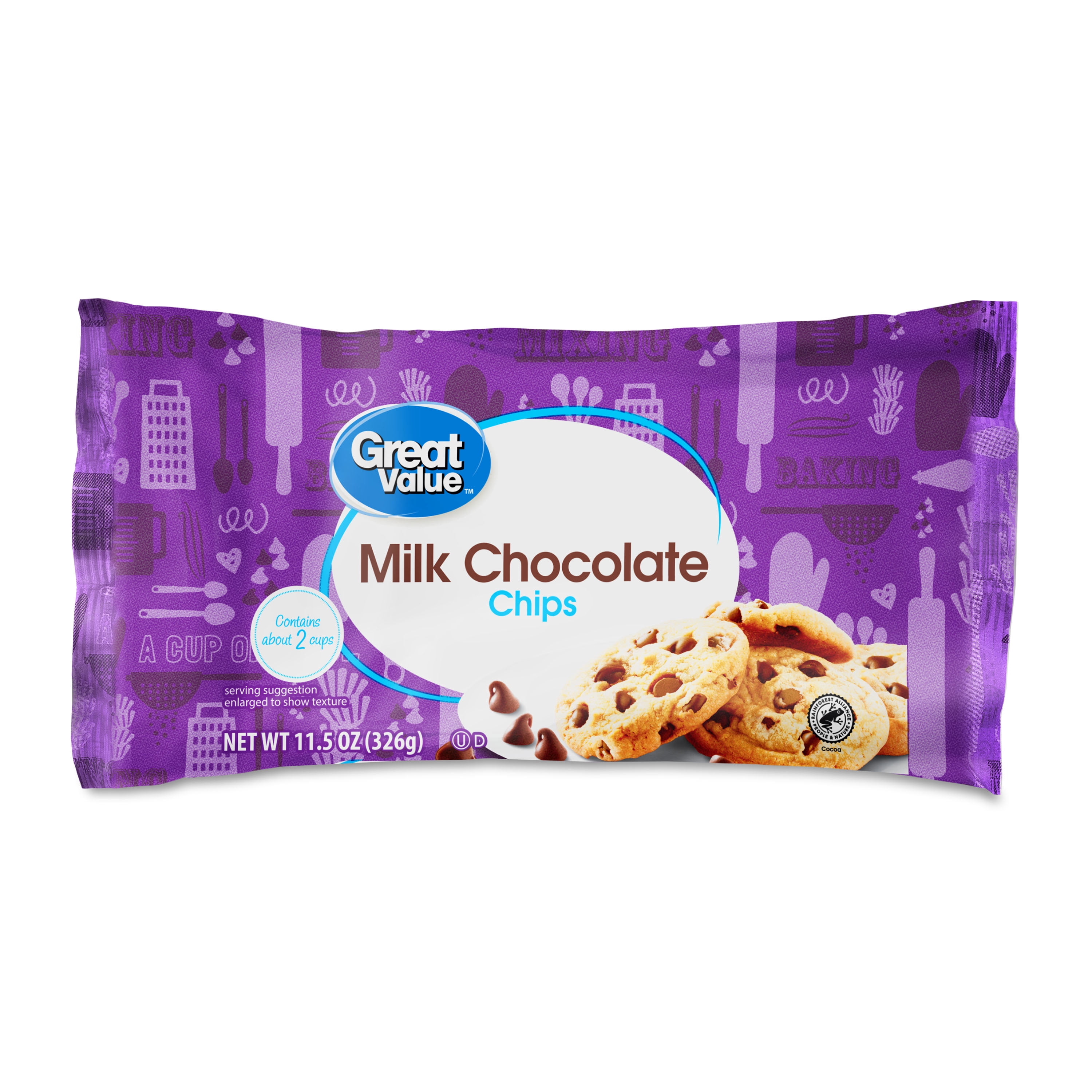 (6 pack) Great Value Milk Chocolate Baking Chips, 11.5 oz