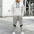 thumbnail image 2 of SGMVNU Sweatshirts for Men Tracksuit Set Hooded Half Zip Sweatshirt Jogger Set Long Sleeve Hoodie with Sweatpants Workout Wear Casual Athletic Jogging Suit for Men(White, M), 2 of 4