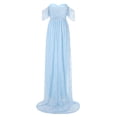 thumbnail image 5 of Womens Lace Off Shoulder Maternity Dress Lace Fancy Pregnancy Gown for Baby Shower Photo Shoot, 5 of 10