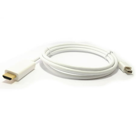 8 Port Cat5 Video Display - 15 feet Gold Plated Premium Mini Display port to HDMI Male to Male - White