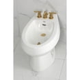 thumbnail image 4 of Kingston Brass KB6327KNL Convergent Three-Handle Bidet Faucet with Knurled Handle and Brass Pop-Up, Brushed Brass, 4 of 6