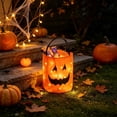 thumbnail image 6 of Orange LED Halloween Candy Bag, Light Up Reusable Polyester Bucket, Large Capacity Trick Or Treat Tote Bag, Kids Halloween Party Favor Decoration, 6 of 6