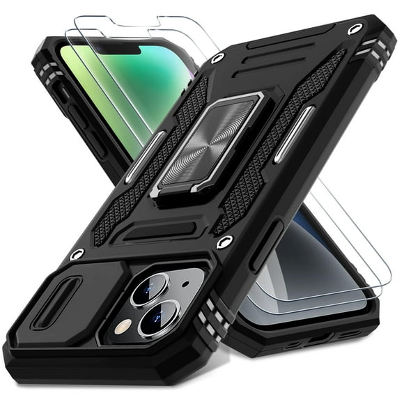 Funda de teléfono DEERLMAN para iPhone 13/14 de 6.1 pulgadas con puerto de pantalla.