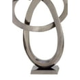 thumbnail image 4 of DecMode Aluminum Modern Loop Sculpture, Grey, 4 of 4
