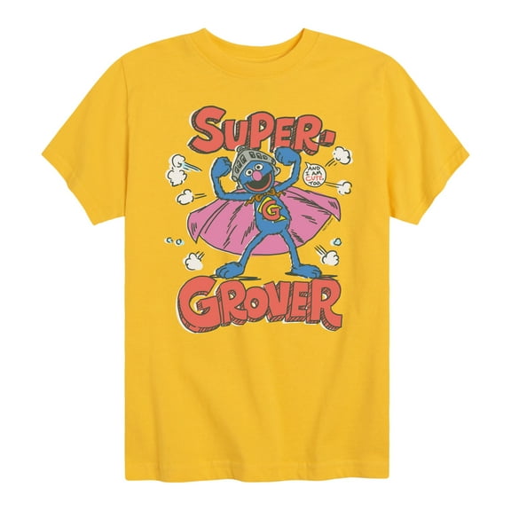 Sesame Street - Super Grover Cute - Toddler and Youth Short Sleeve Graphic T-Shirt
