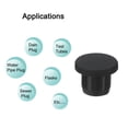thumbnail image 4 of Uxcell Silicone Rubber Hole Plug Soft Flexible Stopper for 9-10mm Hole Black 10 Pieces, 4 of 5