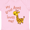 thumbnail image 4 of Inktastic My Great Aunt Loves Me- Cute Giraffe Boys or Girls Baby Bodysuit, 4 of 5