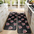 thumbnail image 4 of Kitchen Rugs Sets Of 2,Pioneer Flower Floral Print Pattern Anti Fatigue Kitchen Mat Rugs Non Slip Washable,Decorative Kitchen Floor Mats for Kitchen,Sink,Laundry,17"x47"+17"x47", 4 of 5