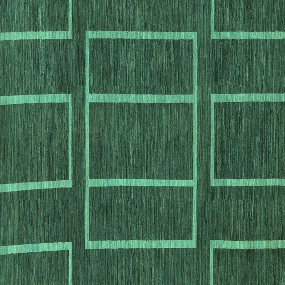 Ahgly Company Indoor Square Abstract Turquoise Blue Modern Area Rugs, 8' Square