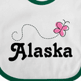 thumbnail image 4 of Inktastic Alaska Butterfly Girls Baby Bib, 4 of 4