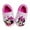 Pink/Fuchsia Princess, variant on Disney Minnie Mouse Girls Dual Sizes Nylex Fabric Slippers