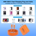 thumbnail image 3 of Cargador FUHAYA 40W USB-C de carga rápida con cable de 3 m para iPhone 17, 3 of 7
