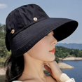 thumbnail image 2 of Sombrero YONGSHENG Visera Lazo Color Sólido Verano Mujer UV Ala Ancha, 2 of 2