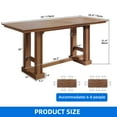 thumbnail image 6 of Dextrus 70" Dining Table for 6–8 People, Farmhouse Rectangular Kitchen Table with Thick Base for Dining Room, Living Room, and Kitchen, Dark Walnut, 6 of 9