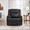 Black, variant on Bonzy Home Premium Genuine Leather Manual Reclining Chair, Overstuffed Recliner Chair with Padded Backrest, Oversized Heavy Duty Recliner for Living Room, Brown