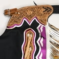 thumbnail image 3 of Hilason Handmade Genuine Leather Chaps Adult Handtooled Rodeo Bull Riding, 3 of 6