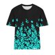 thumbnail image 4 of Fiudx Liquidación de Ahorros de Verano Top de Manga Corta con Cuello Redondo y Estampado Informal para Mujer, 4 of 4