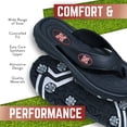 thumbnail image 5 of ZORIZ Collegiate Series Golf Sandals for Women and Men, Thong Flip Flops With Removable Spikes, Golf Footwear With Deeper Heel Cup and Higher Sidewalls, Black, Nebraska, Men’s 11/Women’s 13, 5 of 7
