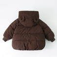 thumbnail image 3 of Winter Coat Baby Girls Puffer Coat Cute Bear Ears with Hoods Thicken Windproof Zipper Warm Outwear for Kids Baby Girls Winter Down Coat Little Boys Girls Clothes 4-5 Years, 3 of 8