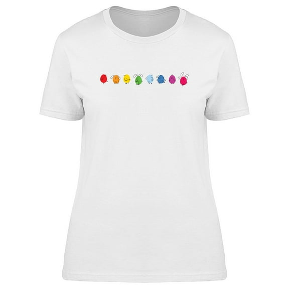 Set Of Colorful Chickens Tee Women's -Image by Shutterstock