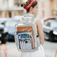 thumbnail image 4 of KOITHOT Heavy Duty Clear Backpacks Large Capacity Transparent Waterproof Backpacks for School Stadium College,Gray, 4 of 7
