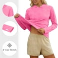 thumbnail image 4 of Women's UPF 50+ Sun Protection Hoodie, Long Sleeve Workout Shirt with Thumb Holes, Quickly Dry Fishing Hiking Yoga Top, 4 of 6
