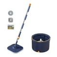 thumbnail image 3 of conjunto de cubos separados para el hogar sucio de agua sucia reutilizable Mops de microfibra plano cubo para madera dura laminada Azul, 3 of 8