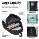 thumbnail image 4 of Disketp Cyan Mint Marble Mochila Estampada de Gran Capacidad con Lonchera y Estuche, Set de 3 Piezas para Estudiantes, 4 of 7