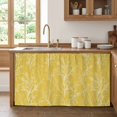 thumbnail image 5 of Yellow Botanical Cabinet Curtains for Shelves, Vintage Floral Plants Branch Privacy Curtain for Closet Self Adhesive, Dust-Proof Drapes for Closet Storage Room Classroom Doorway, 32"W x 55"L, 5 of 9