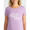 thumbnail image 4 of Time and Tru Women’s Maternity Graphic Tee with Short Sleeves, Sizes S-XXL, 4 of 5