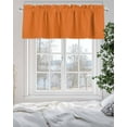 thumbnail image 5 of Orange Valances for Windows Solid Color Valance Rod Pocket Light Filtering Short Window Treatments Curtains for Kitchen Bathroom Living Room Bedroom, 1 Panel, 42 x 18 Inch, 5 of 7