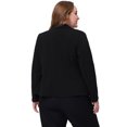 thumbnail image 4 of Blazer de talgrande pamujer, chaquede trabajo, solade muesca, botones, chaquetas frontales Negro 3XL, 4 of 5