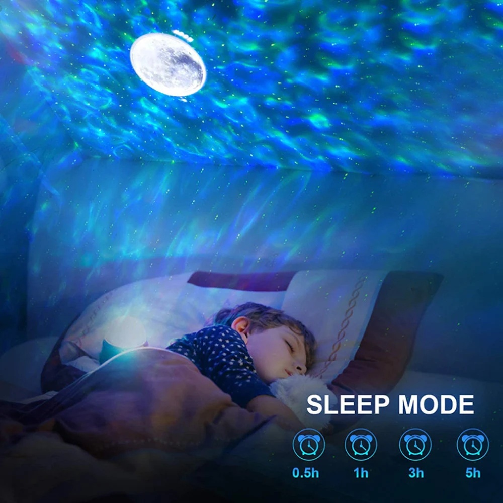 Star Galaxy Projector Night Light Wireless Music Planet Colorful Projection Lamp Children Kids Lamp Gift