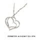 thumbnail image 4 of Conjunto de collar y aretes en forma de corazón color melocotón | Joyería de aleación para parejas | Largo del collar: 50 cm | Elegante diseño de doble corazón | Regalo para aniversarios, cumpleaños, 4 of 7