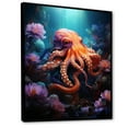 thumbnail image 2 of Designart "Pop Art Impression Of An Octopus I" Octopus/Squid Floater Framed Canvas Prints, 2 of 5