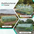 thumbnail image 4 of BPS Mini Greenhouse with 3 Zipper Doors, Portable Garden Greenhouse with Roll-up Zipper Doors, UV-Protected for Indoor Outdoor Plants and Herbs, 9'x3'x3', Green, 4 of 8