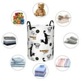thumbnail image 6 of PAYOHTO Foldable Laundry Room Hamper Bucket Waterproof Bathroom Basket for College Student Living Room Storage Pillows Blankets Basketball Players on White Background, 6 of 8