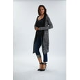 thumbnail image 2 of Women's Long Sleeve Open Front Knitted Heather Pattern Cardigan Sweater,, 2 of 4
