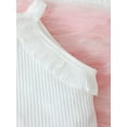 thumbnail image 6 of Kucnuzki Newborn Baby Girl Clothes 6 Months Summer Skirt Sets 9 Months Sleeveless Rib Knitted Halter Vest Top Elastic Pleated Skirt 2PC Sets White, 6 of 9