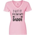 thumbnail image 3 of Inktastic I Got It from My Daddy Women's V-Neck T-Shirt, 3 of 5