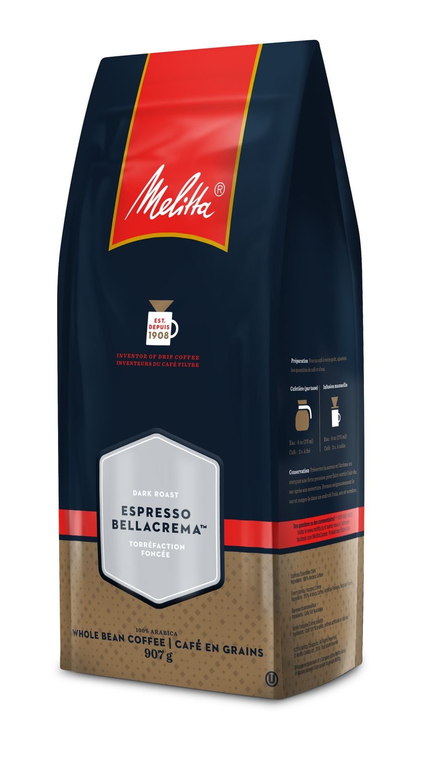Melitta Espresso Bella Crema Whole Bean Coffee